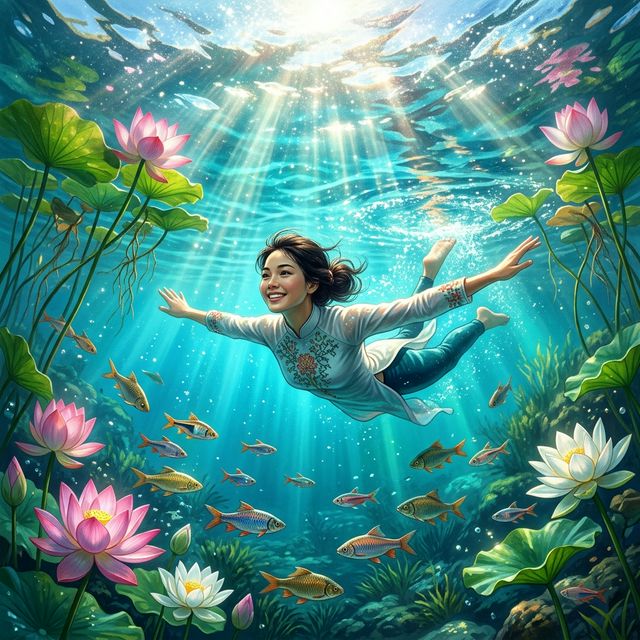 Mơ thấy bơi sông nước trong vắt — Điềm báo và ý nghĩa